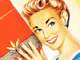 vintage ad illustration of a smiling woman