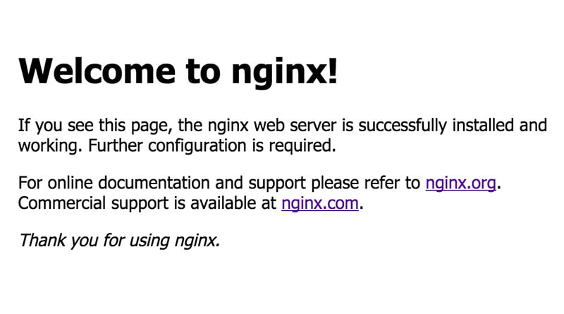 Nginx Landing Page